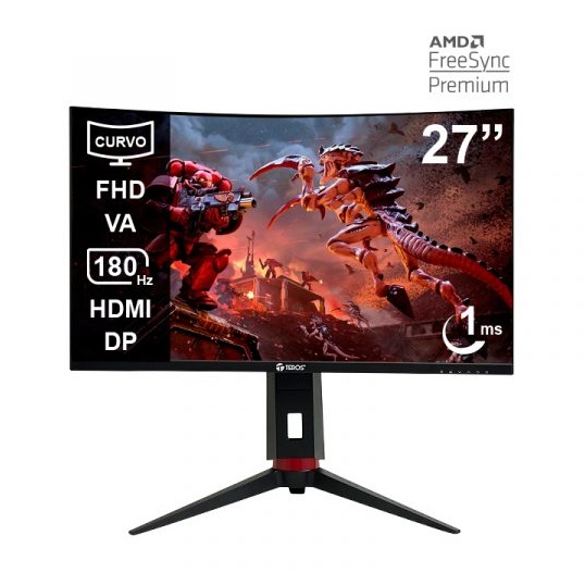 Monitor 27 Gaming Curvo 180Hz 1Ms