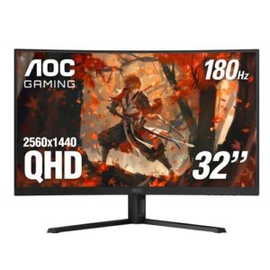 Monitor AOC 31,5 VA QHD 180Hz 1ms Gamer Curvo CQ32G4VE rosario