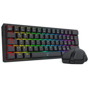 KIT Teclado y Mouse Inalámbrico Redragon S145 RGB TKL rosario