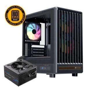 Gabinete Einarex Prisma con Fuente 650W 80+ Bronze Semi Modular rosario
